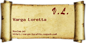 Varga Loretta névjegykártya